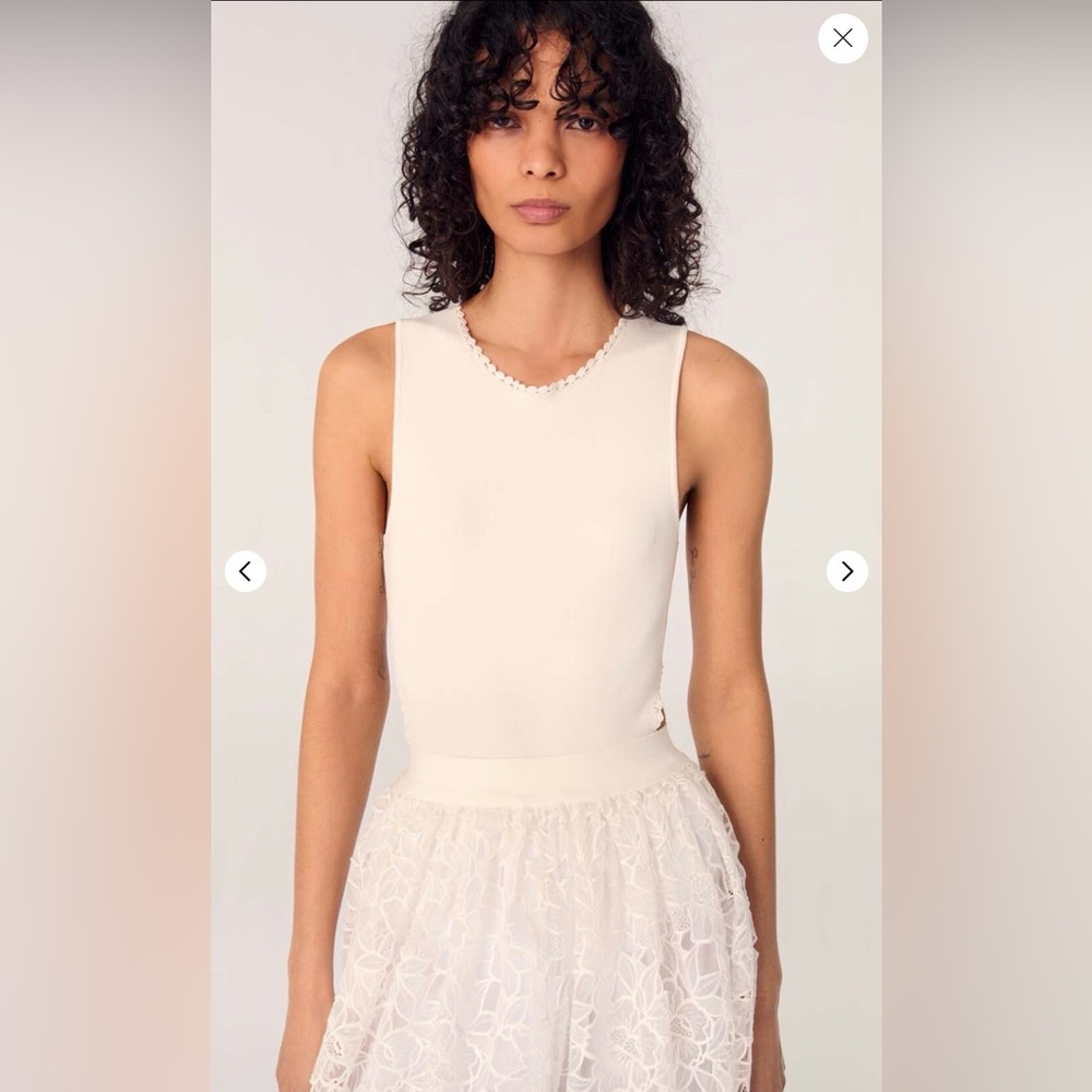 Maje Backless jewellery neck bodysuit - Picture 2 of 6